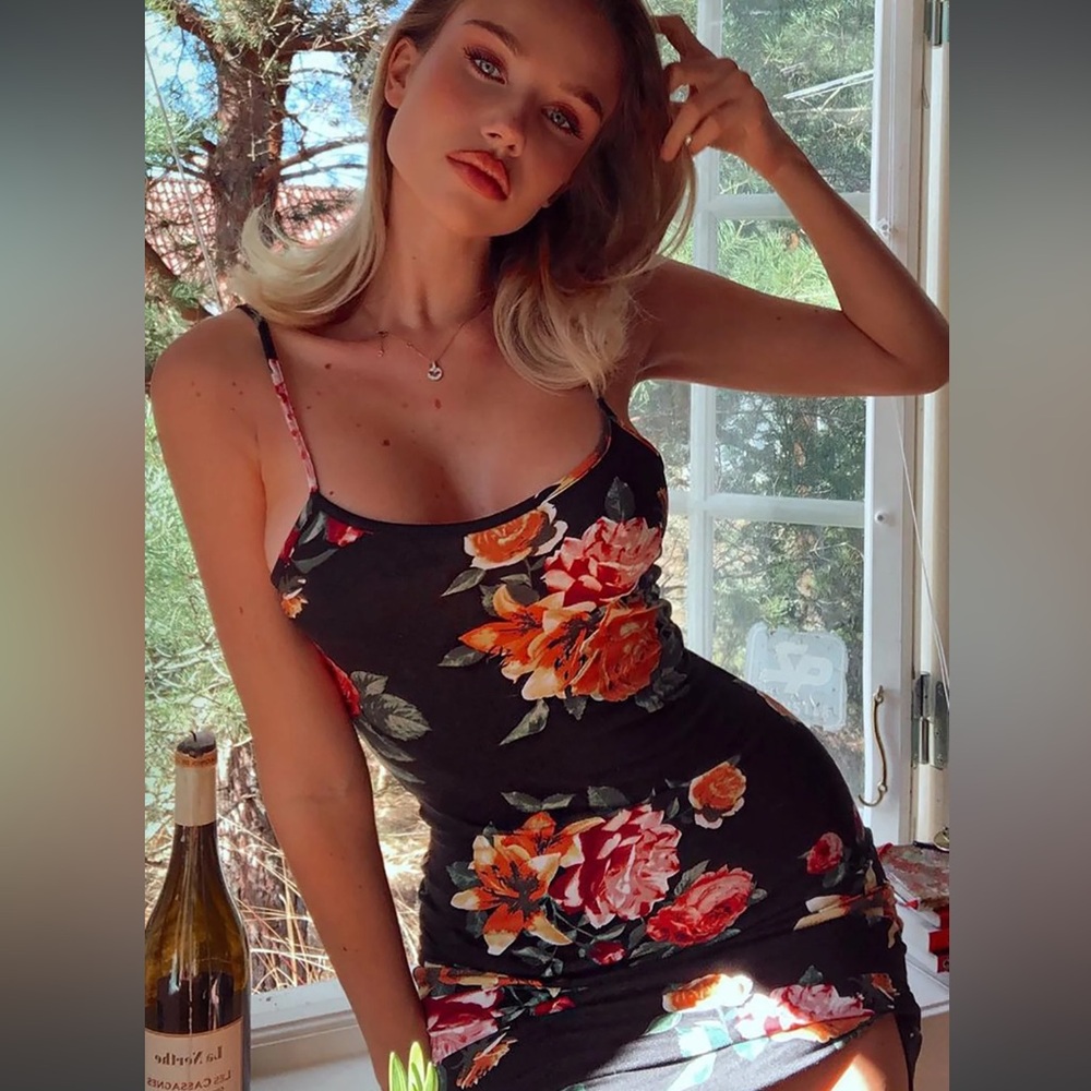 Fashion Nova Body Moves Floral Midi Dress